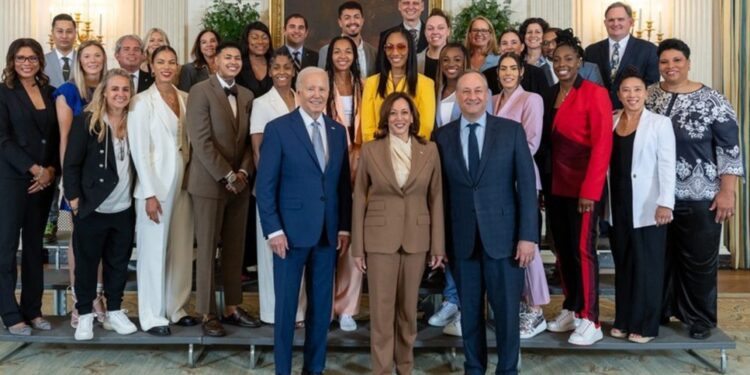 President Joe Biden Cheers the Las Vegas Aces and Women’s Basketball